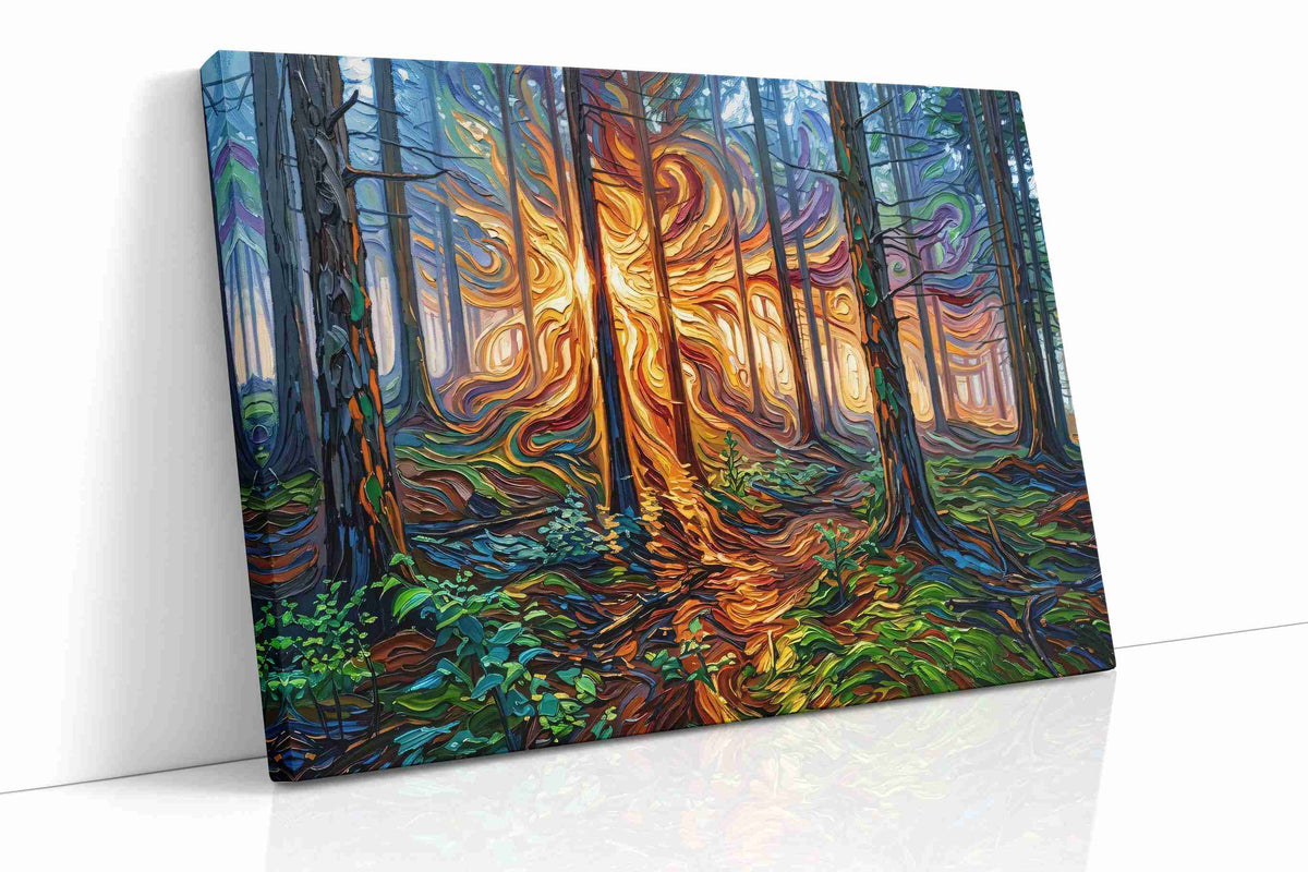 Enchanted Forest Awakening nature canvas print, gallery-wrapped, ready to hang