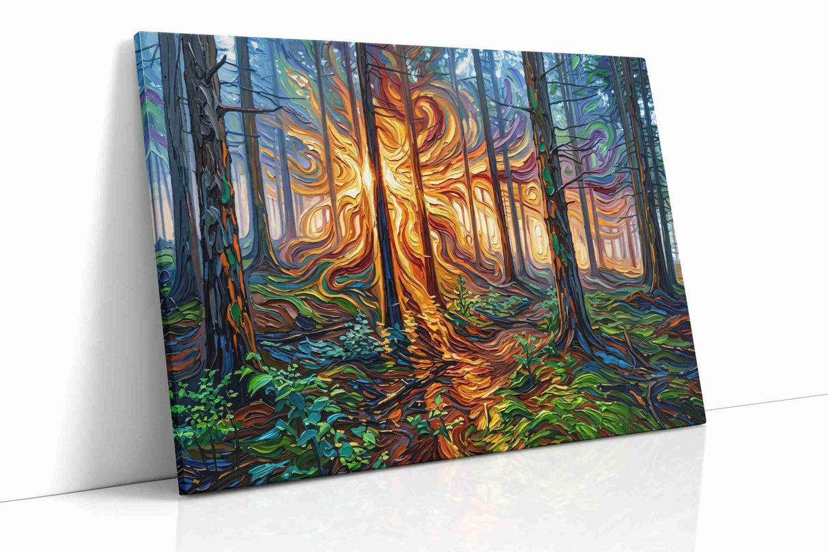 Enchanted Forest Awakening (Nature) - Nature Wall Art, Scenic Canvas Print, Natural Landscape Art