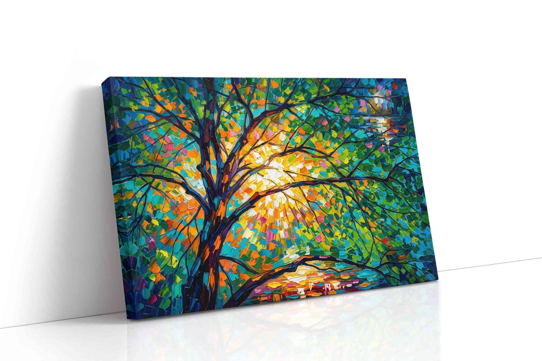 Ethereal Canopy Radiance nature canvas print gallery-wrapped landscape canvas studio shot