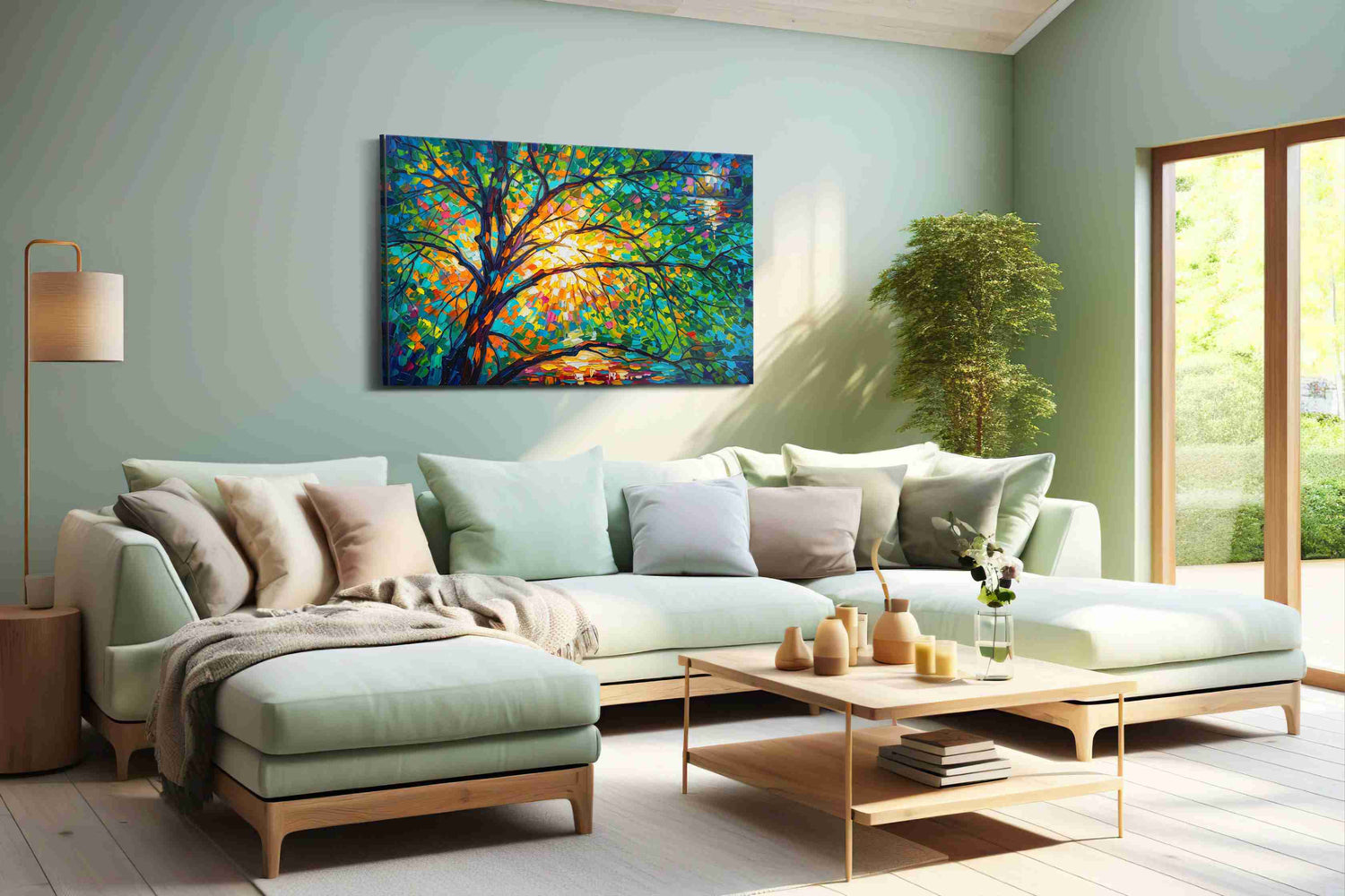 Ethereal Canopy Radiance (Nature) - Nature Wall Art, Scenic Canvas Print, Natural Landscape Art