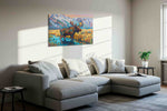 Mystical Moose in Mountain Serenity animals canvas print, gallery-wrapped, ready to hang