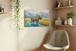 Mystical Moose in Mountain Serenity animals canvas print, hanging on wall — view 2