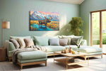 Mystical Moose in Mountain Serenity animals canvas print, hanging on wall