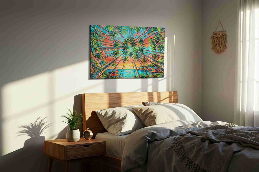 Paradise Palms Sunrise (Nature) - Nature Wall Art, Scenic Canvas Print, Natural Landscape Art