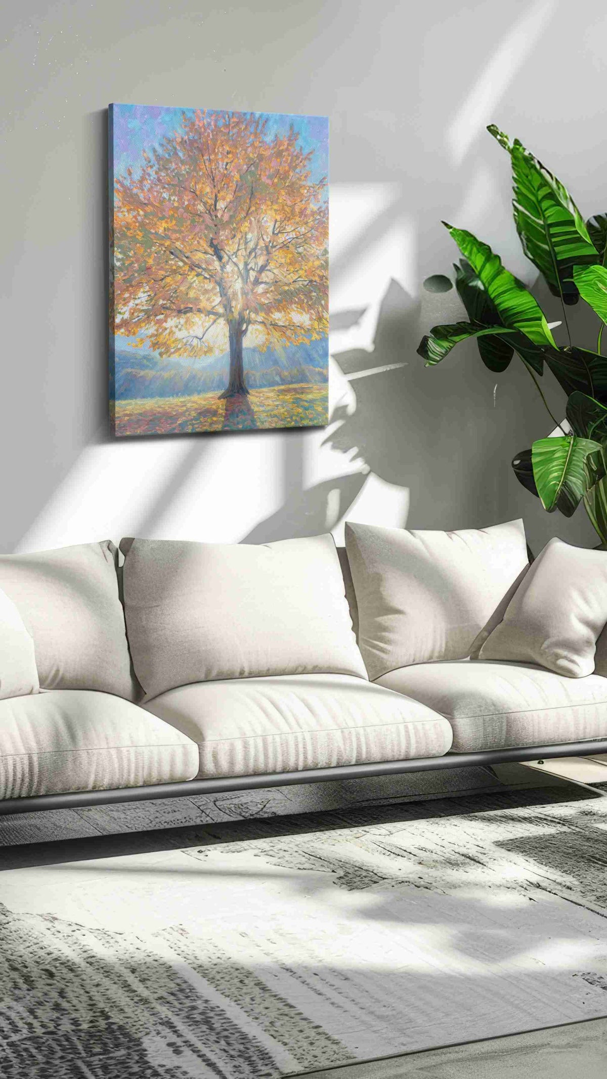Radiant Autumn Glory nature canvas print, on wall, lifestyle preview