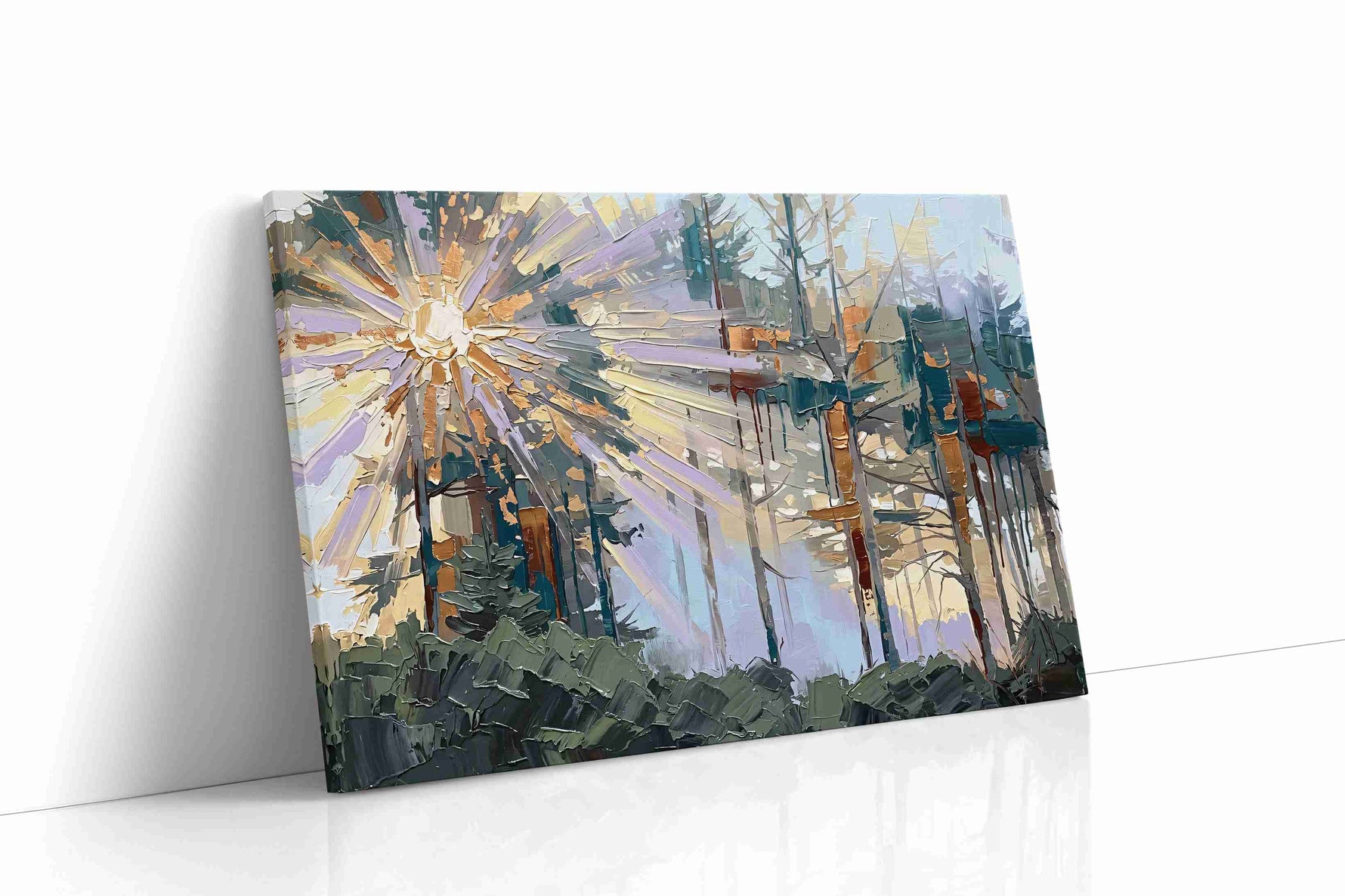 Radiant Woods Symphony nature canvas print gallery-wrapped landscape canvas studio shot