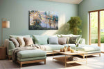 Radiant Woods Symphony nature canvas print, hanging on wall