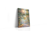 Sunlit Forest Serenity nature canvas print gallery-wrapped portrait canvas studio shot