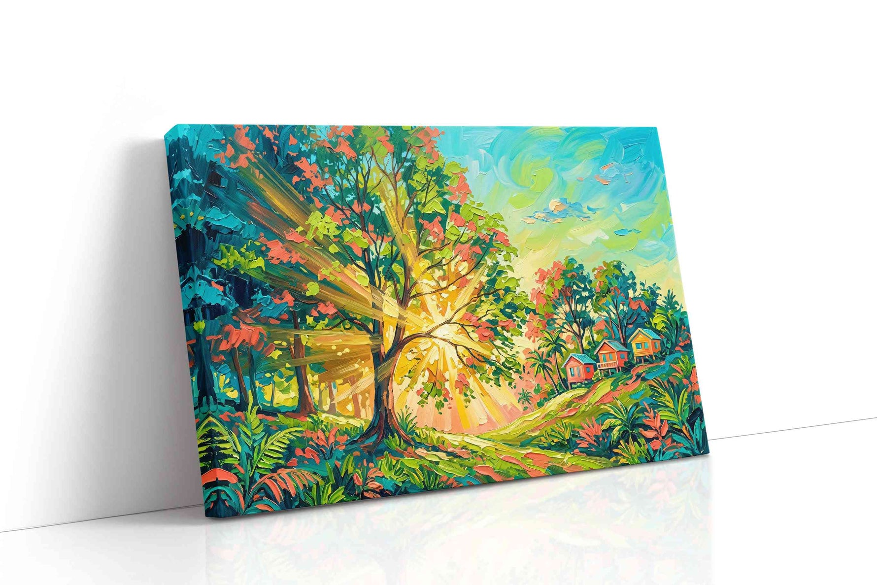 Sunlit Grove Harmony nature canvas print, gallery-wrapped, ready to hang