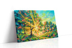 Sunlit Grove Harmony (Nature) - Nature Wall Art, Scenic Canvas Print, Natural Landscape Art gallery-wrapped landscape canvas studio shot