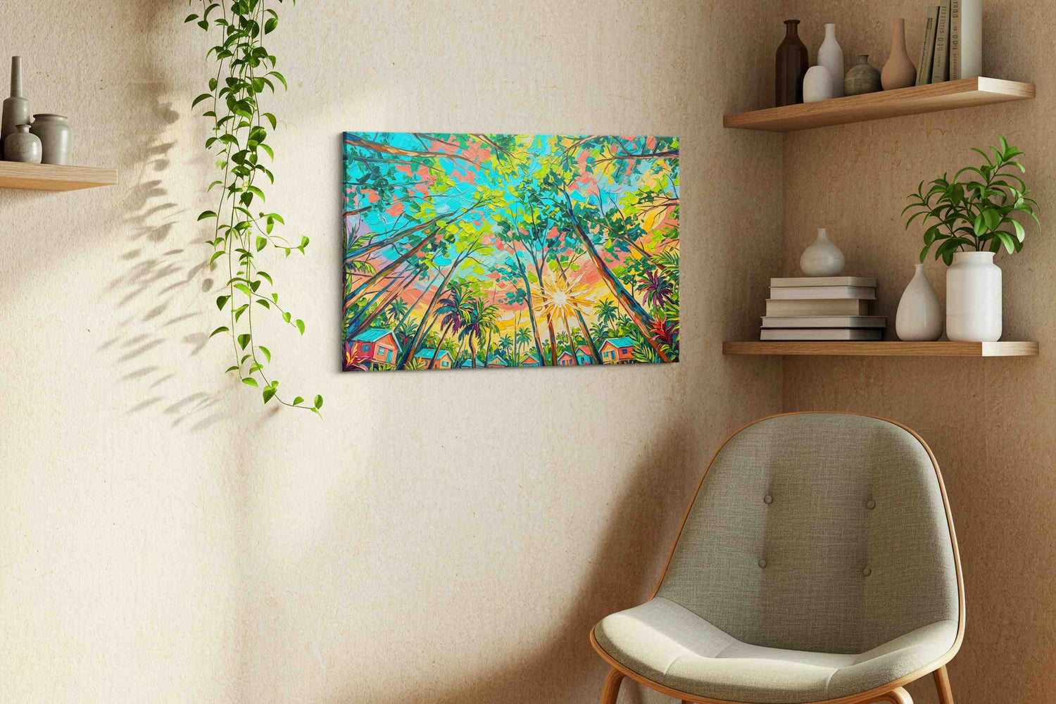 Tropical Canopy Radiance (Nature) - Nature Wall Art, Scenic Canvas Print, Natural Landscape Art
