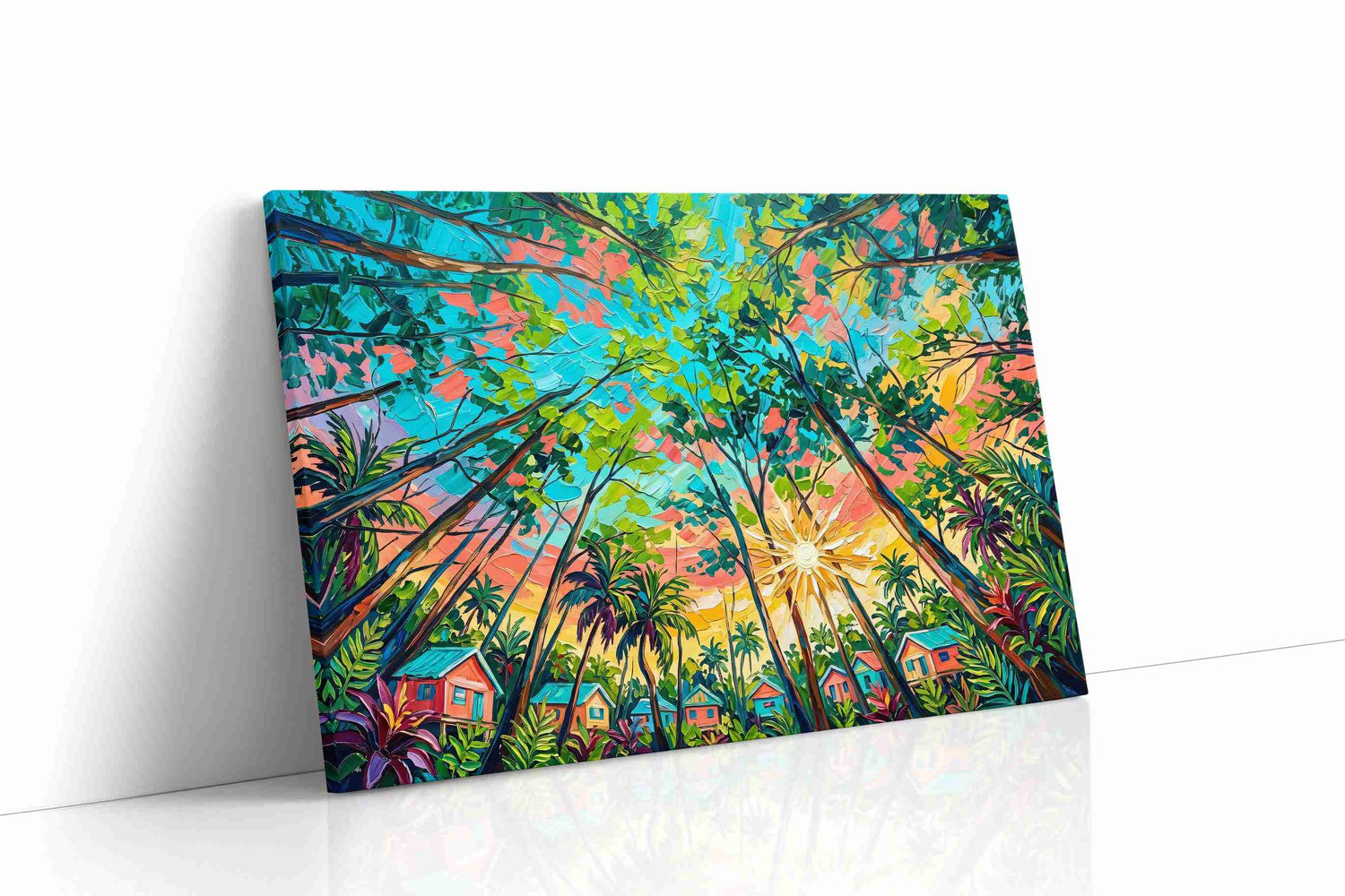 Tropical Canopy Radiance (Nature) - Nature Wall Art, Scenic Canvas Print, Natural Landscape Art gallery-wrapped landscape canvas studio shot