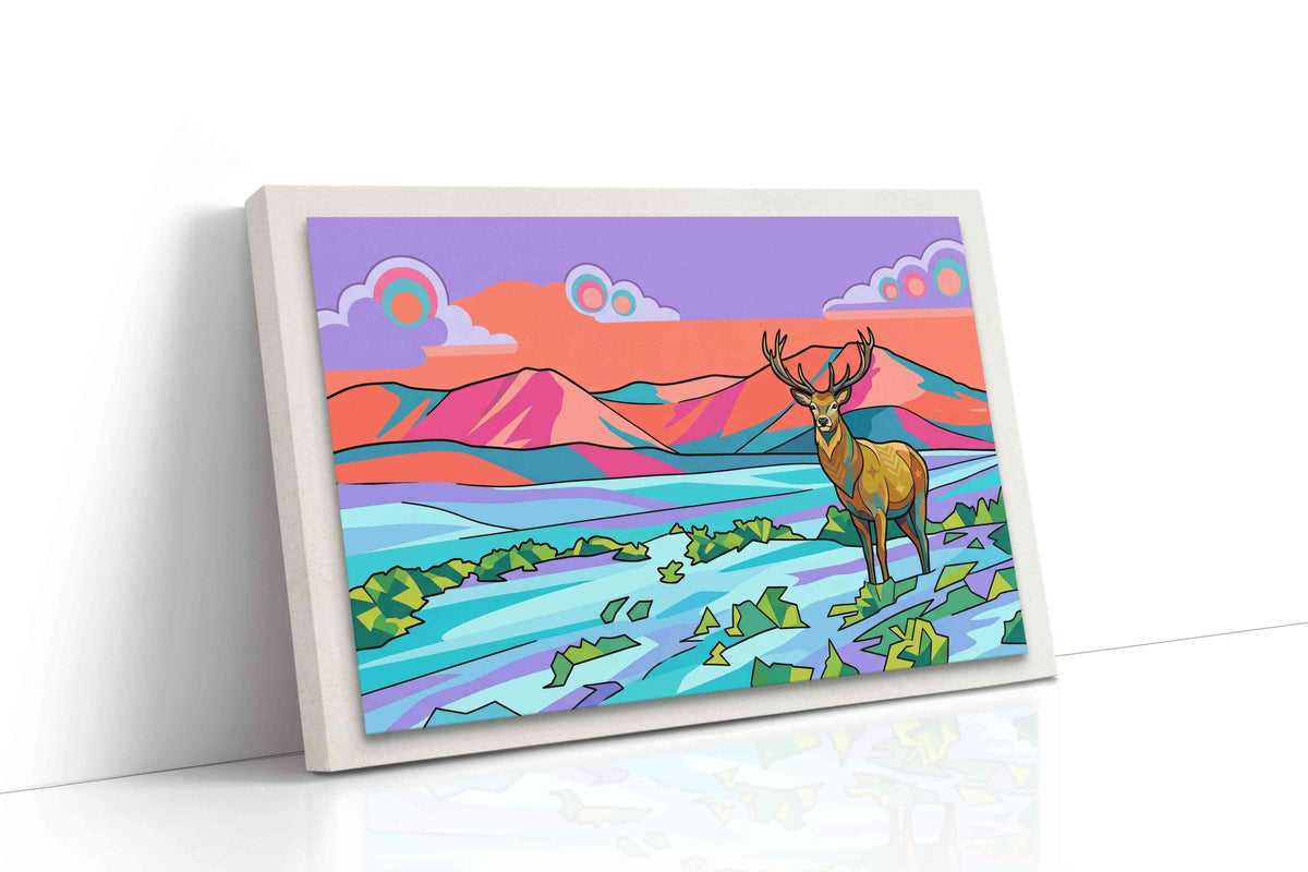 Vibrant Wilderness Majesty animals canvas print, gallery-wrapped, ready to hang