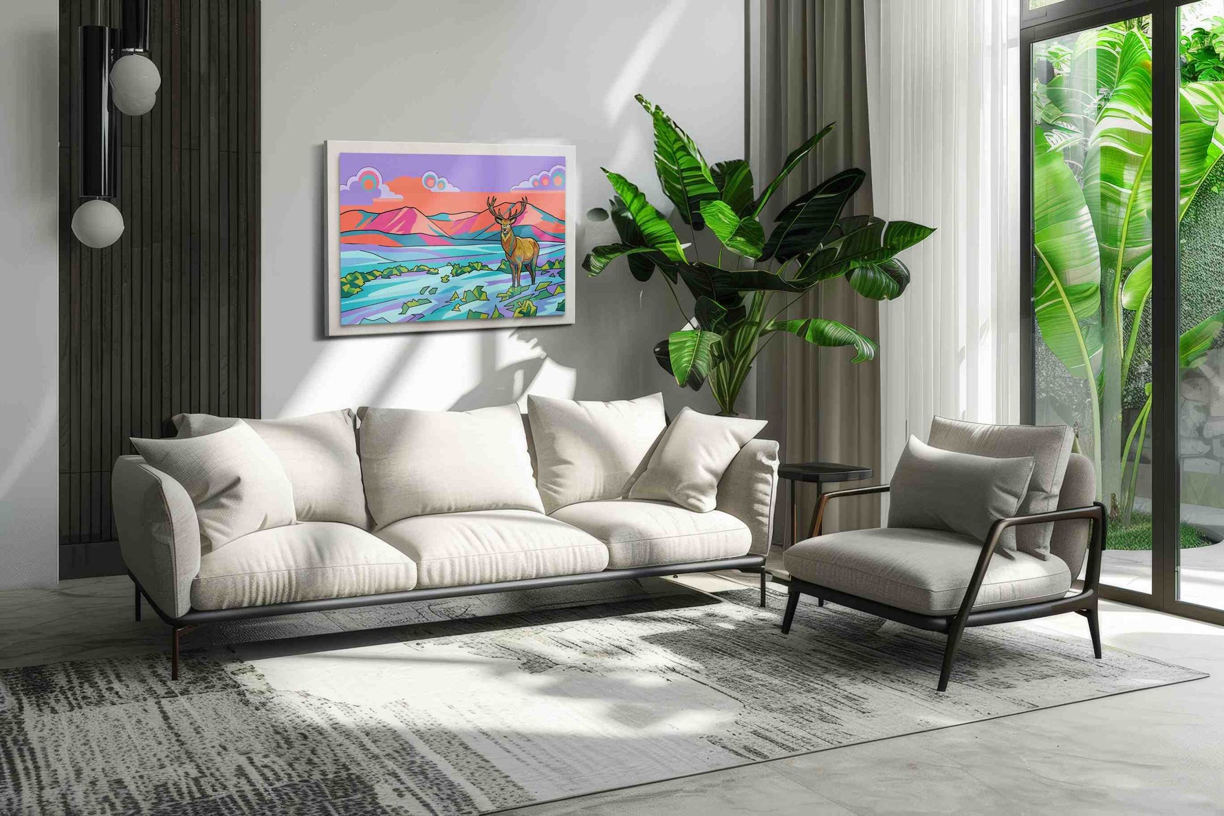 Vibrant Wilderness Majesty animals canvas print, on wall, lifestyle preview