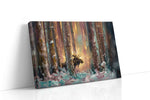 Whisper in the Enchanted Forest animals canvas print, gallery-wrapped, ready to hang