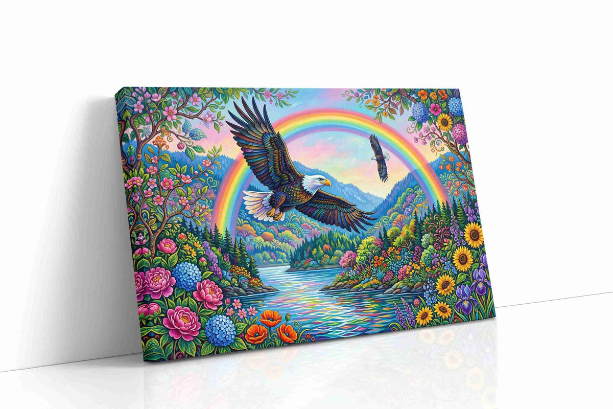Wings of Radiant Harmony birds canvas print, gallery-wrapped, ready to hang