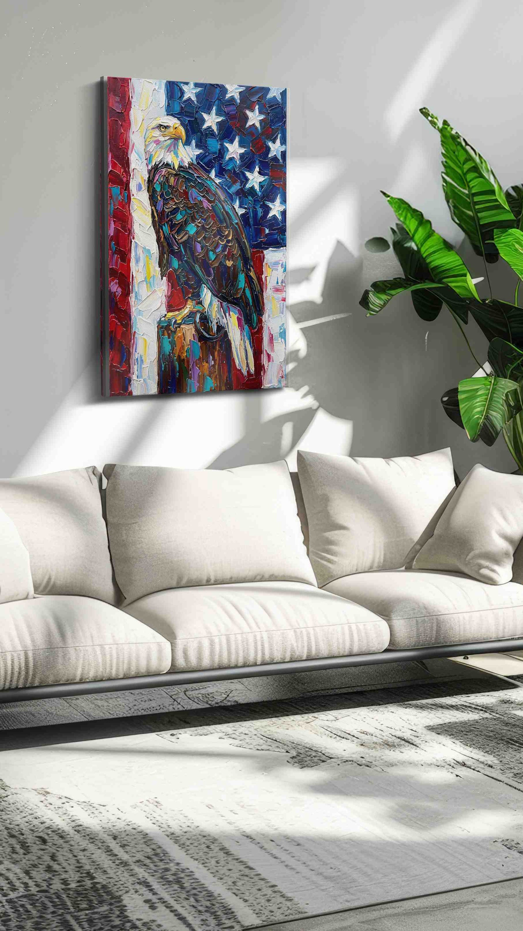 Majestic Freedom Soar animals canvas print, on wall, lifestyle preview