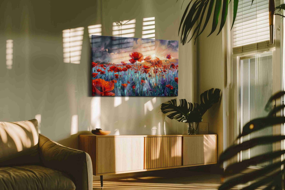 Eternal Radiance Poppies (Poppies) - Poppy Wall Art, Floral Canvas Print, Flower Decor