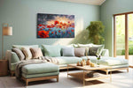 Eternal Radiance Poppies poppies canvas print, hanging on wall