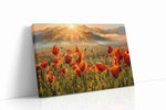 Sunlit Poppies in Bloom poppies canvas print, gallery-wrapped, ready to hang