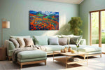 Whirling Fields of Color nature canvas print, hanging on wall