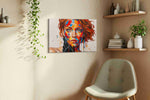 Chromatic Elegance portraits canvas print in a living room scene