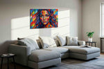 Vibrant Kaleidoscope Muse (Portraits) - Portrait Wall Art, Figure Canvas Print, People Art