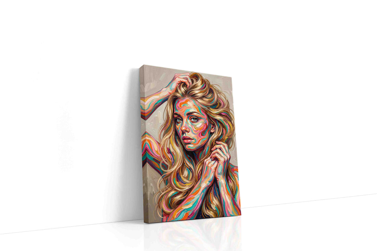 Whirls of Expression portraits canvas print gallery-wrapped portrait canvas studio shot