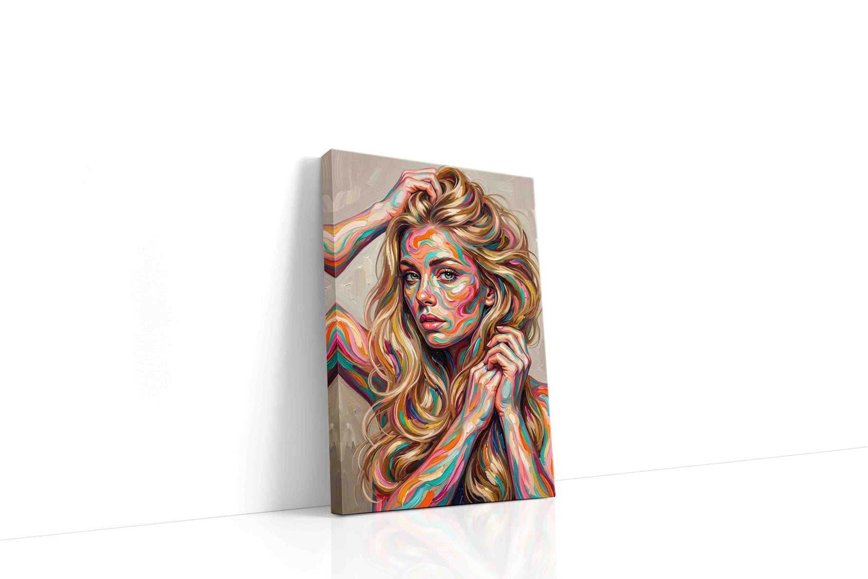 Whirls of Expression portraits canvas print gallery-wrapped portrait canvas studio shot