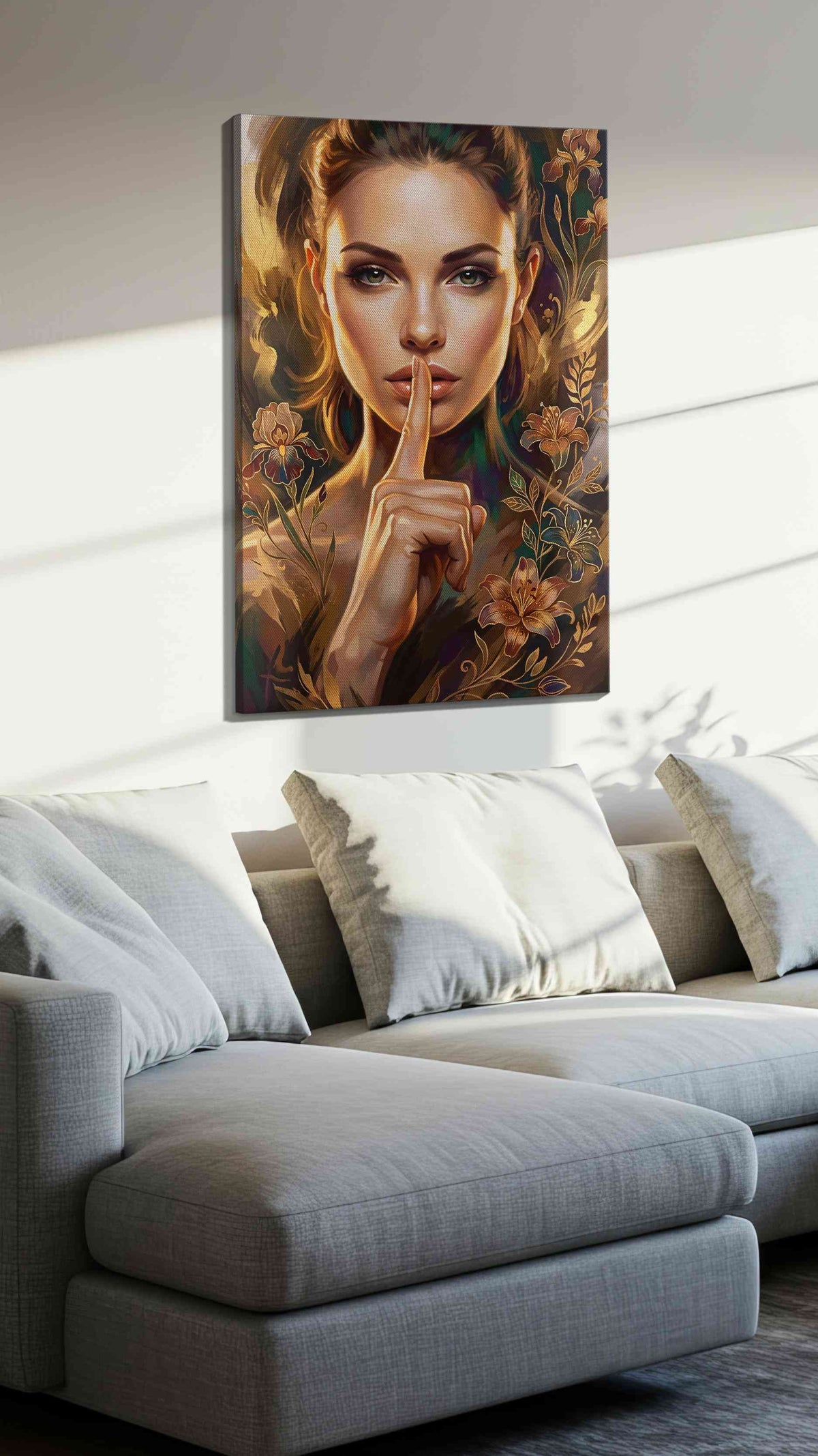 Whispering Blossoms (Portraits) - Portrait Wall Art, Figure Canvas Print, People Art