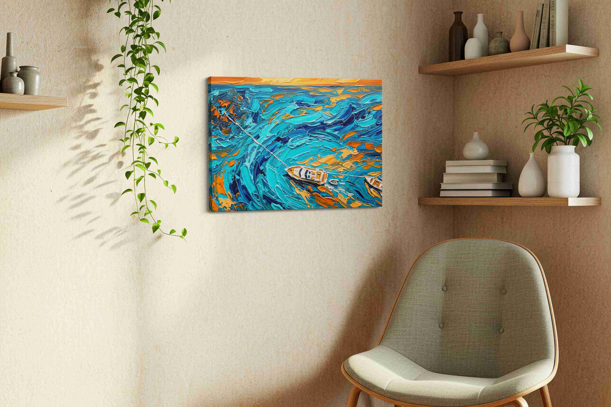 Drift of the Azure Sea (Sailing) - Nautical Wall Art, Sailing Canvas Print, Maritime Decor