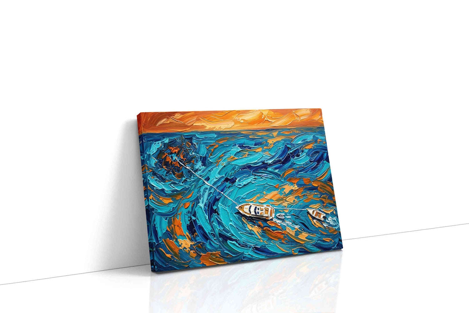 Drift of the Azure Sea sailing canvas print, gallery-wrapped, ready to hang