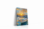 Golden Harbor Dreams sailing canvas print gallery-wrapped portrait canvas studio shot
