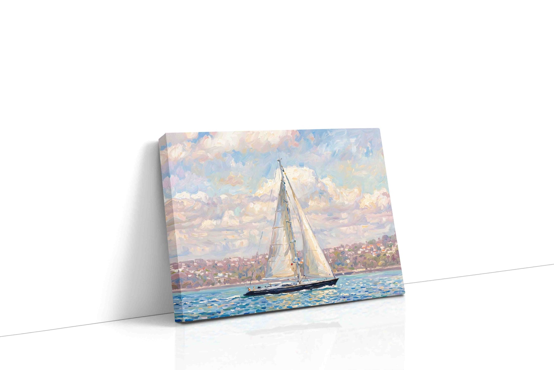 Sailing Serenity Skies sailing canvas print gallery-wrapped landscape canvas studio shot