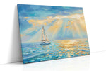 Sailing in Sunlit Serenity (Sailing) - Nautical Wall Art, Sailing Canvas Print, Maritime Decor