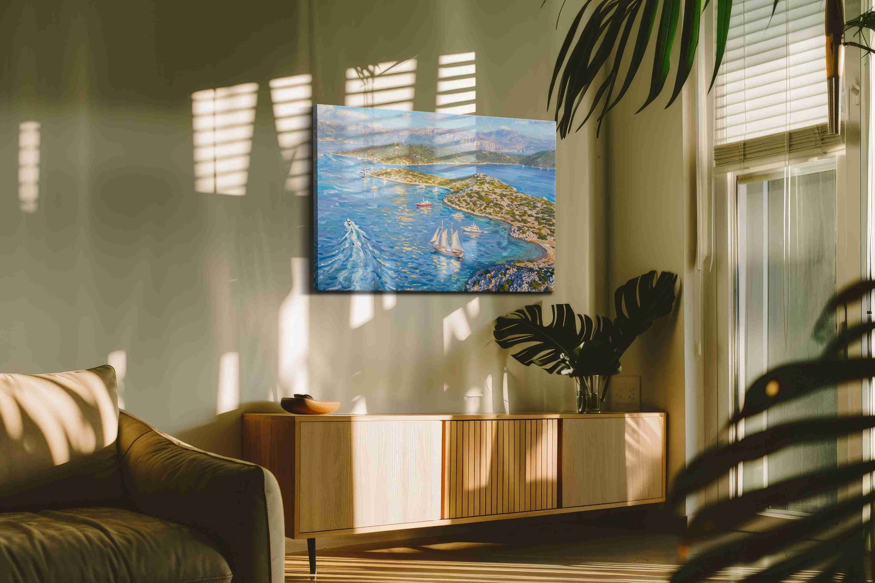 Sails Over Cerulean Waters (Sailing) - Nautical Wall Art, Sailing Canvas Print, Maritime Decor