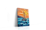 Sunlit Voyage sailing canvas print, gallery-wrapped, ready to hang