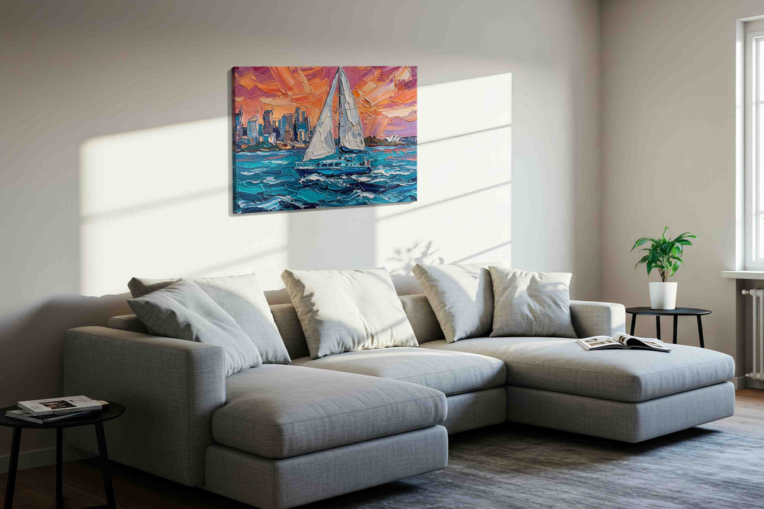Sunset Voyage Symphony (Sailing) - Nautical Wall Art, Sailing Canvas Print, Maritime Decor