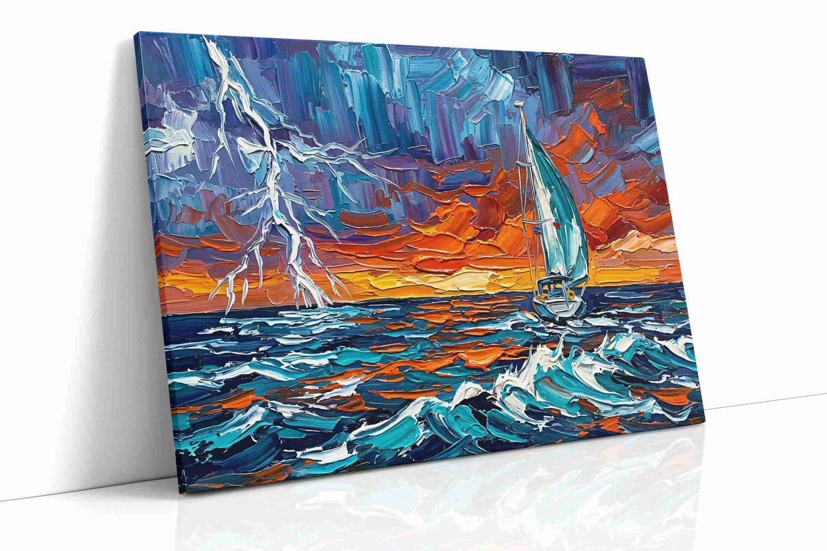Tempest's Embrace (Sailing) - Nautical Wall Art, Sailing Canvas Print, Maritime Decor
