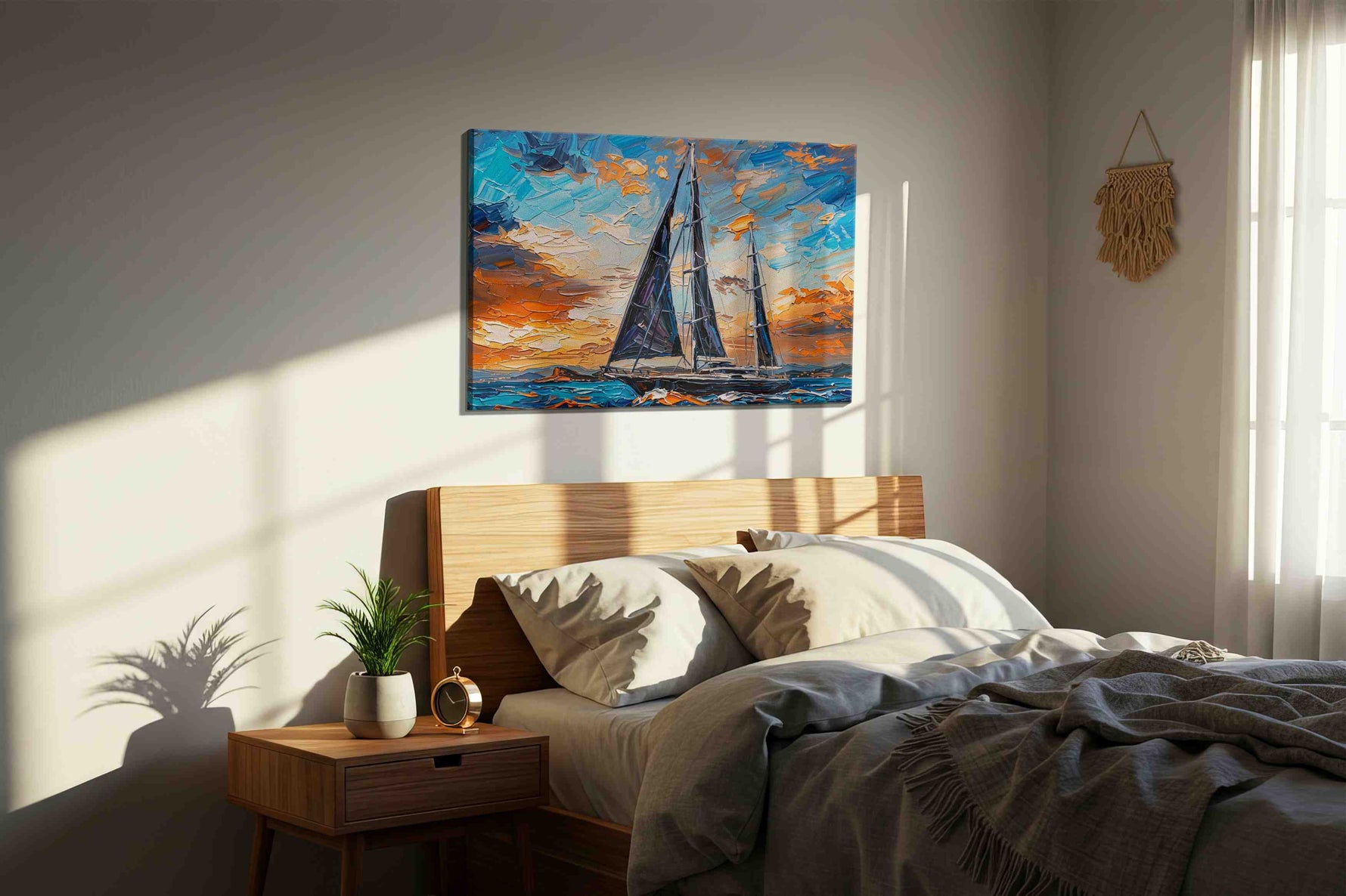 Voyage Through a Painted Dawn (Sailing) - Nautical Wall Art, Sailing Canvas Print, Maritime Decor