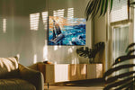 Voyage of the Sunlit Waves sailing canvas print in a hung canvas mockup
