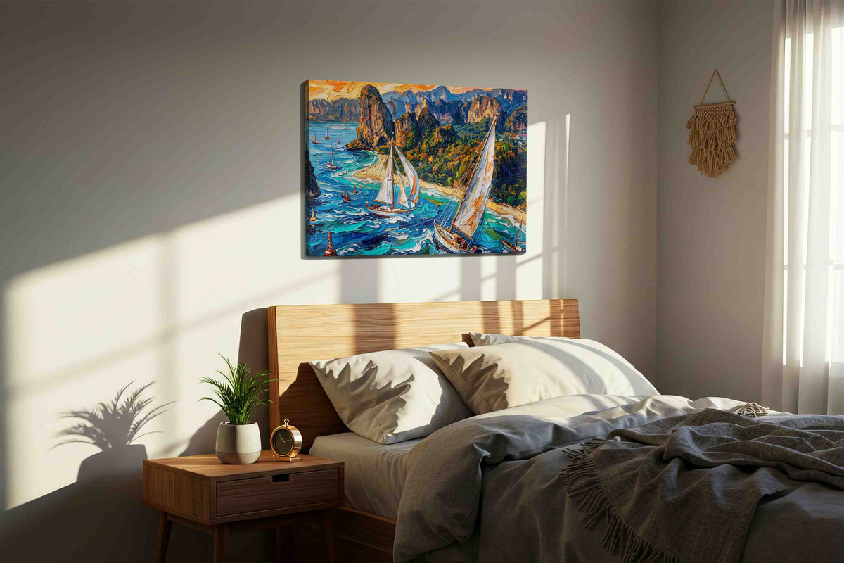 Whimsical Winds of the Sea (Sailing) - Nautical Wall Art, Sailing Canvas Print, Maritime Decor