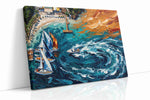 Whirlwind Waterscape Symphony (Sailing) - Nautical Wall Art, Sailing Canvas Print, Maritime Decor