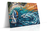 Whirlwind Waterscape Symphony sailing canvas print, gallery-wrapped, ready to hang