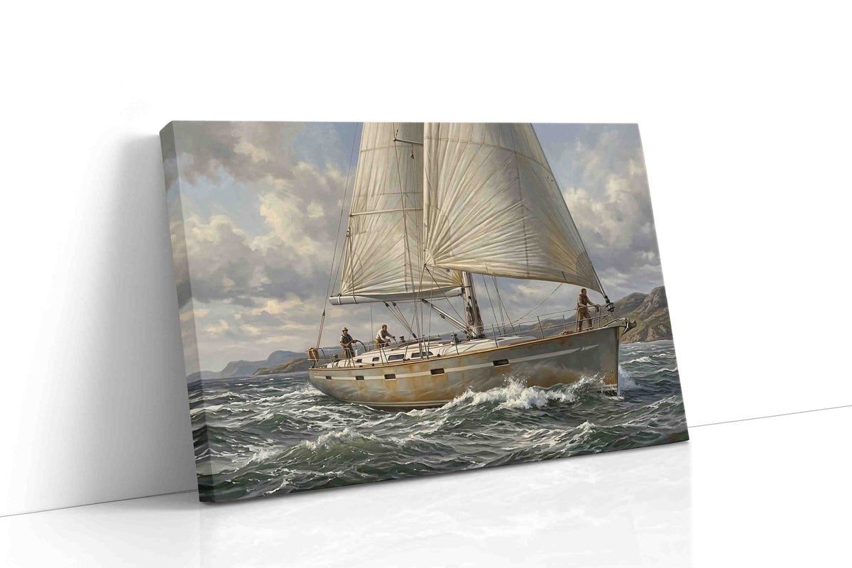 Winds of Adventure sailing canvas print gallery-wrapped landscape canvas studio shot