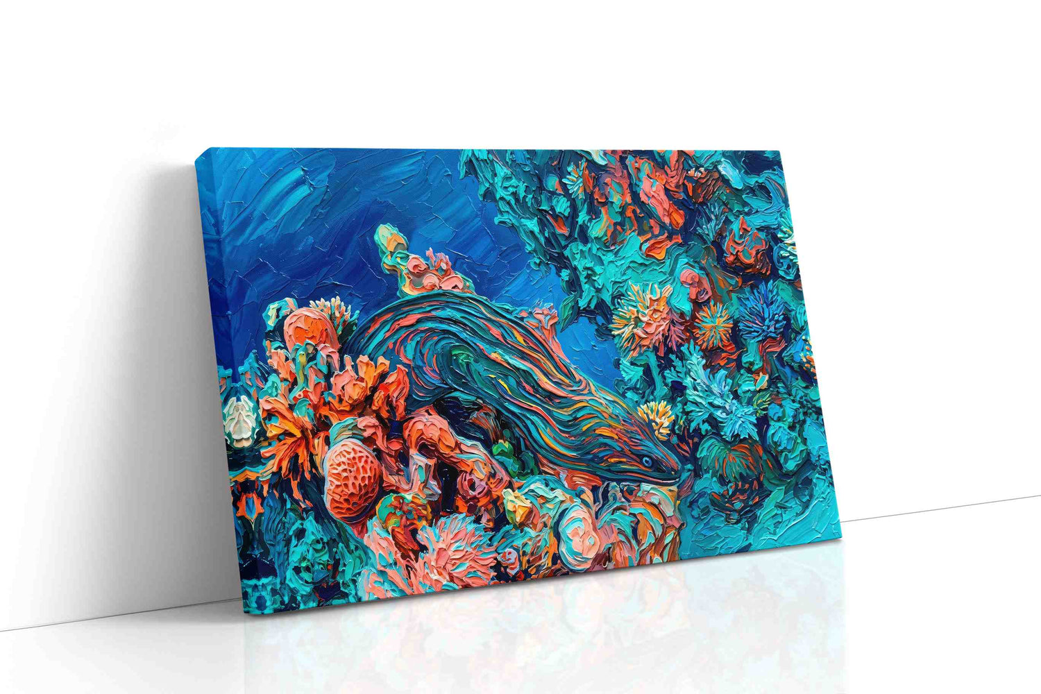 Coral Symphony sealife canvas print, gallery-wrapped, ready to hang