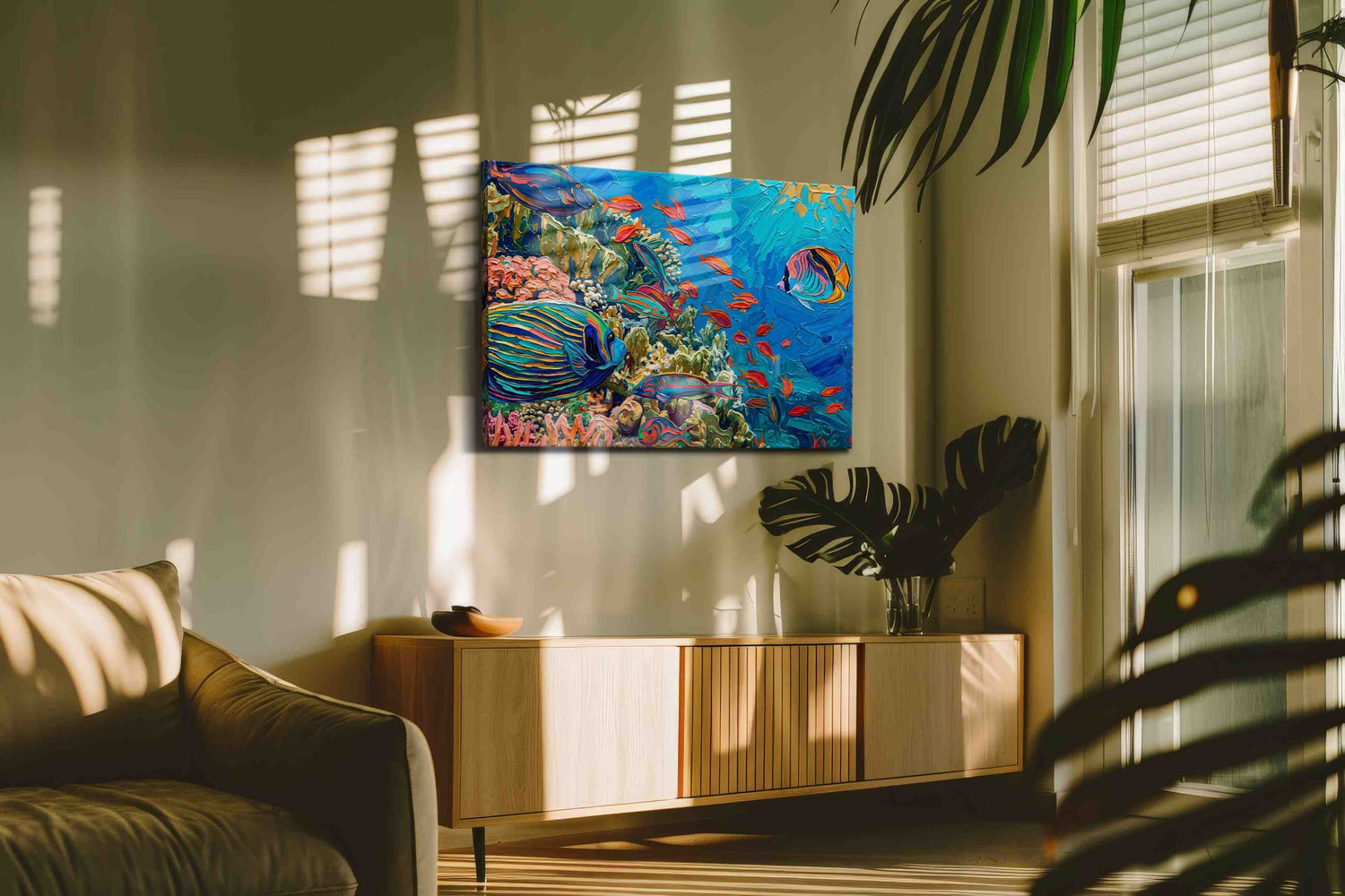 Coral Symphony II (Sealife) - Sea Life Wall Art, Marine Canvas Print, Ocean Animal Art