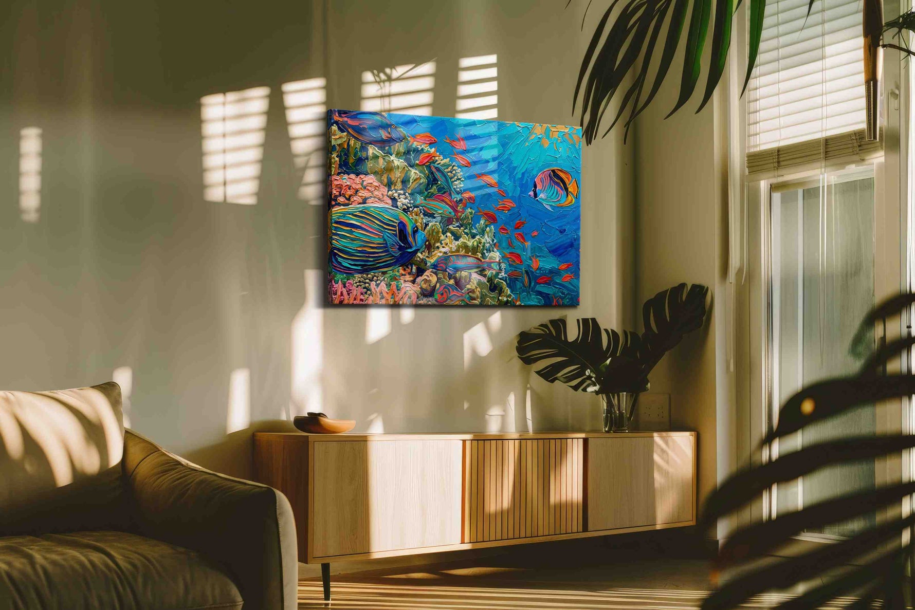 Coral Symphony II (Sealife) - Sea Life Wall Art, Marine Canvas Print, Ocean Animal Art