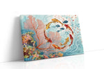 Dance of the Coral Koi sealife canvas print gallery-wrapped landscape canvas studio shot