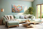 Dance of the Coral Koi (Sealife) - Sea Life Wall Art, Marine Canvas Print, Ocean Animal Art